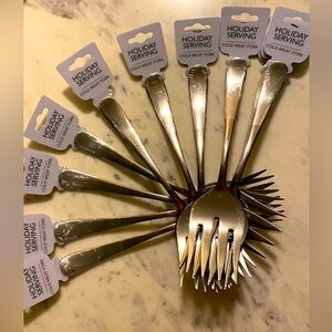 Hampton Forge Stainless Serving Forks Set of 12 Buffet Service